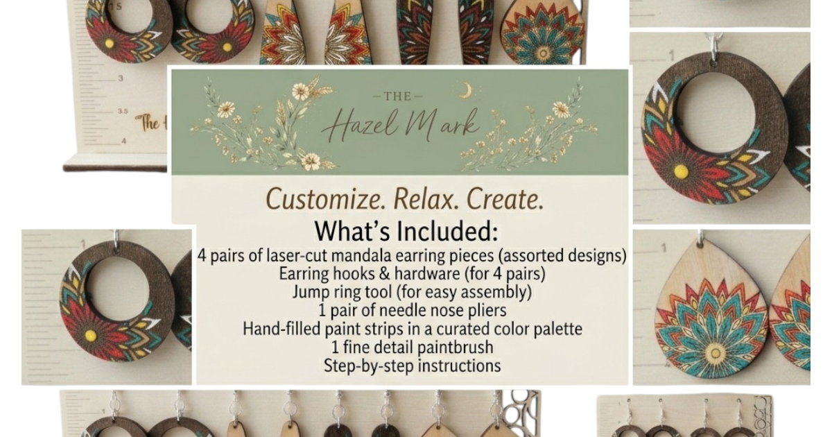 Paint Your Peace: Mandala Earring Kit