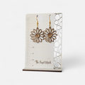 Daisy Wooden Dangle Earrings