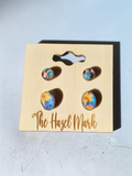Floral & Abstract Resin Wood Stud Set