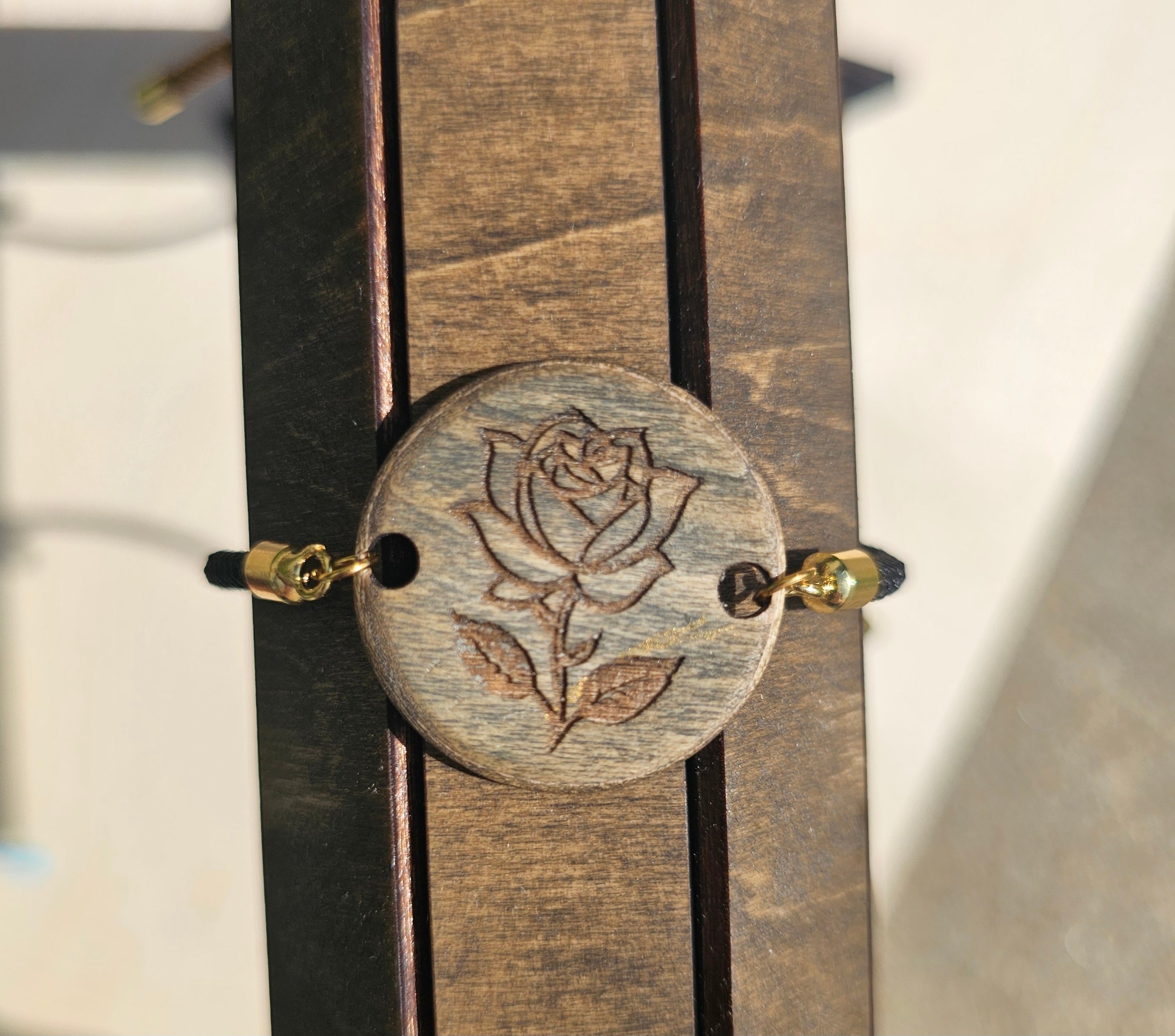 Rose Engraved Bracelet