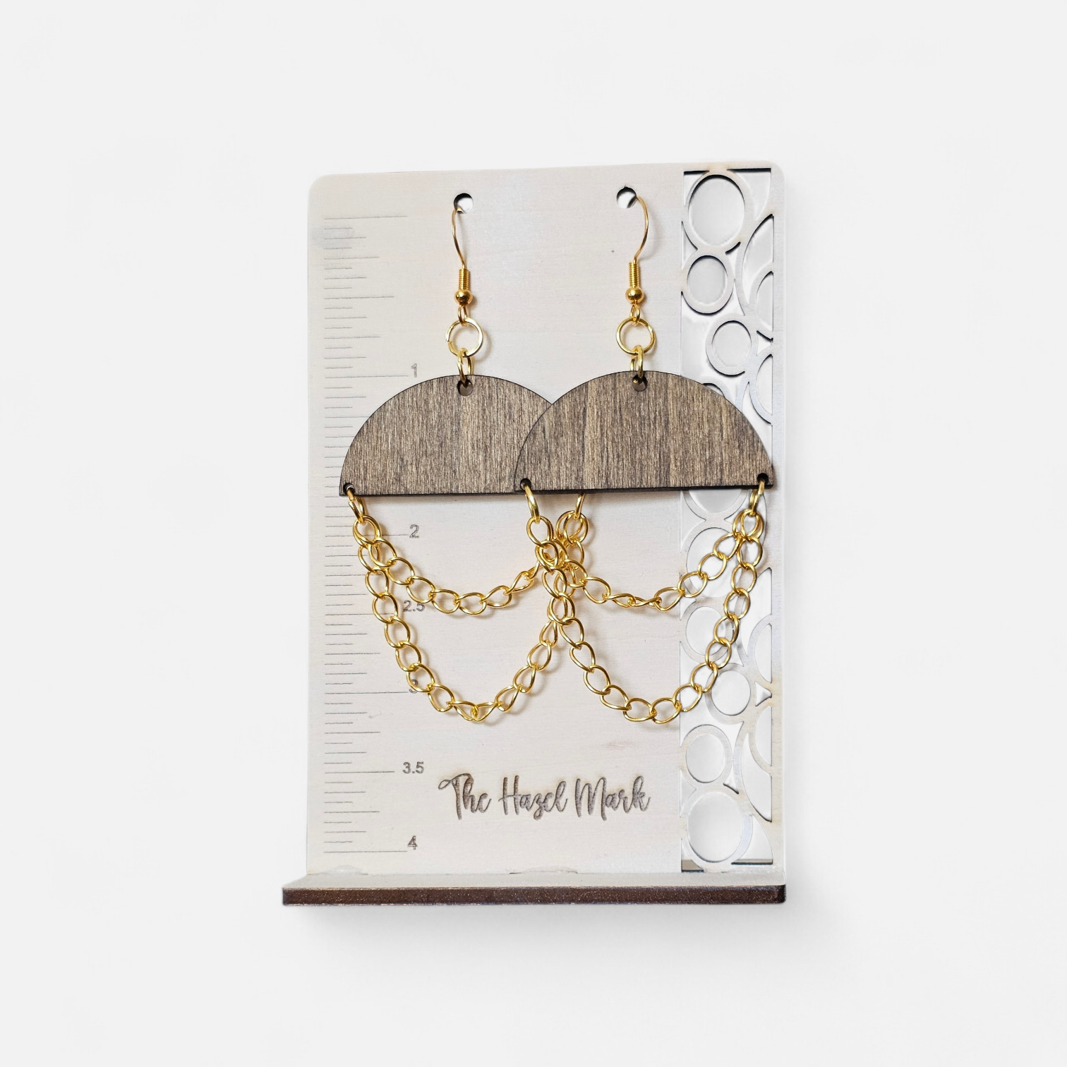 Golden Chain Arch Dangle Earrings