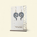 Modern Boho Wave Spiral Wood Earrings