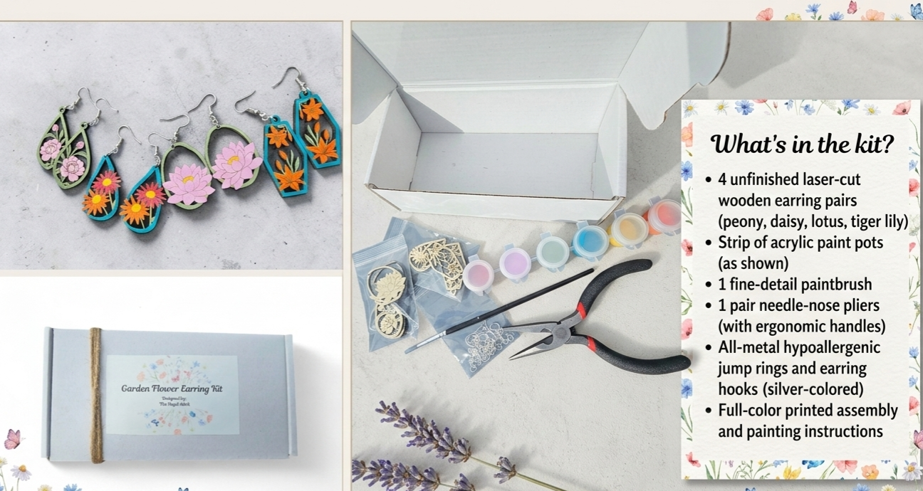Garden Flower Earring Kit