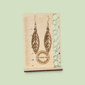Wooden Leaf Dangle Earrings