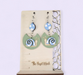 Blue Polka-Dot Snail earrings