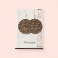 Floral Engraved Wooden Dangle Earrings
